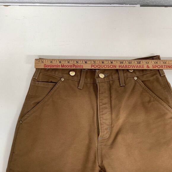 carhartt pants women’s duck canvas 30”x27-1/2” insulated size zip pockets - Picture 3 of 11